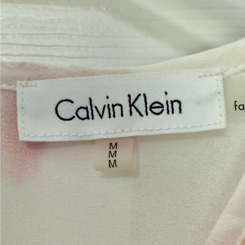 Calvin Klein White and Pink Blouse - Picture 3 of 3